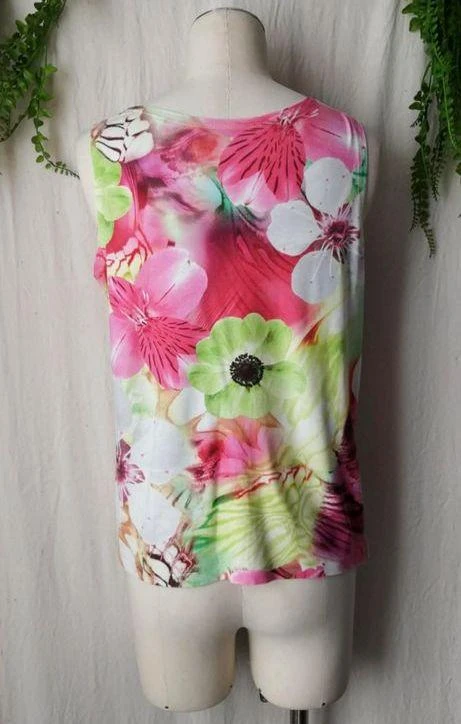 Regata gola redonda com estampa floral exótica "Roberto Naldi" – photo 4